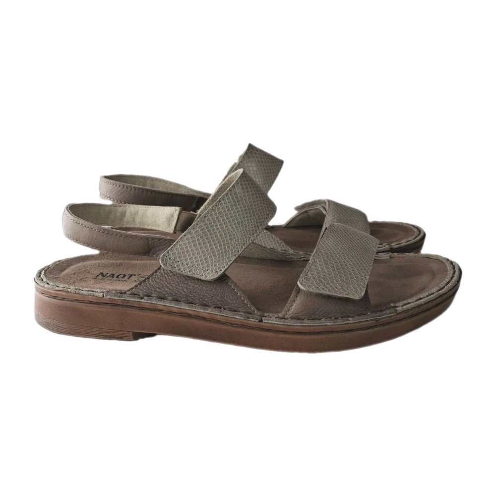 Naot Sandals Womens 9 US 40 EU Beige Leather Strappy Comfort Shoes Beach